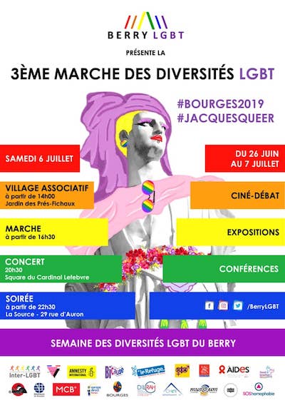 affiche Marche des Diversités Bourges 2019