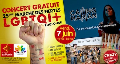 affiche concert spécial 25 ans Pride Toulouse