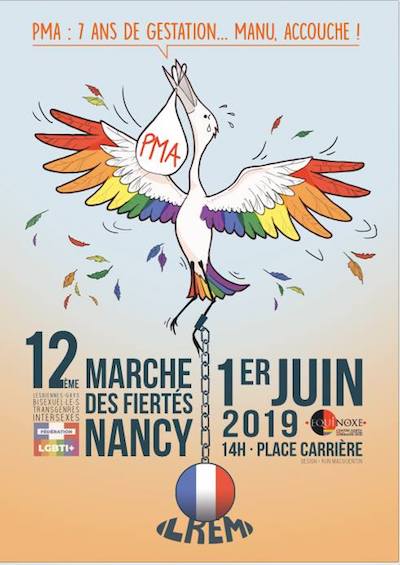 affiche Marche des Fiertés Nancy 2019