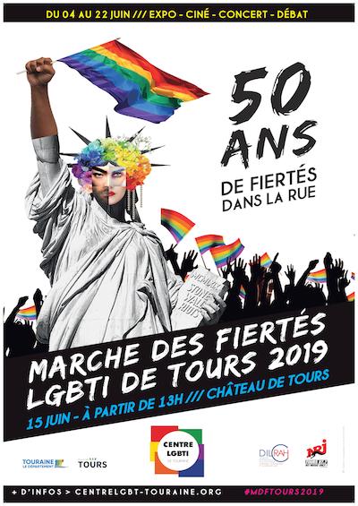 affiche Marche des Fiertés Tours 2019