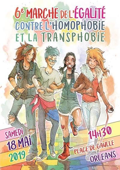 Marche de l'Egalité contre l'homophobie et la transphobie Orléans 2019