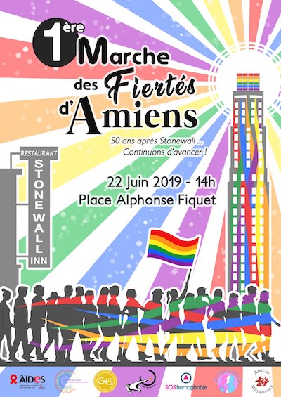 affiche Marche des Fiertés Amiens 2019