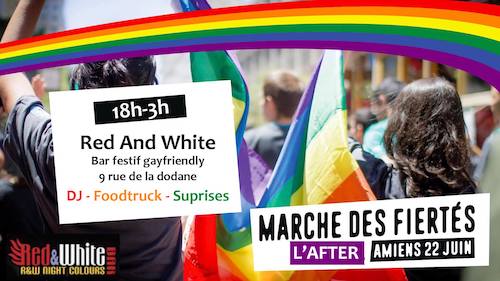affiche de la soiree de la Marche des Fiertés Amiens 2019