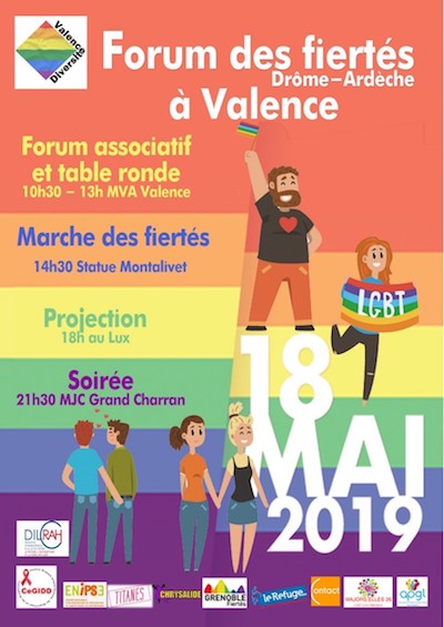 Affiche Marche des Fiertés Valence 2019