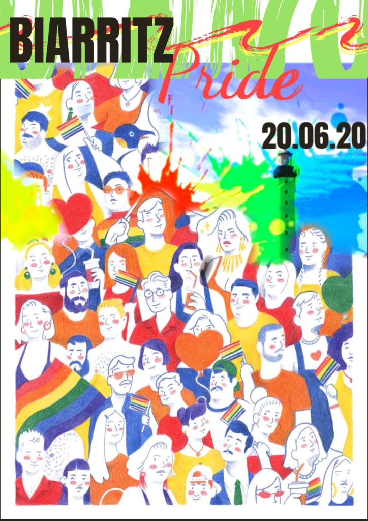 Affiche de l'édition 2020 de la Pride de Biarritz