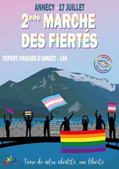 Affiche Marche des Fiertés Annecy 2021