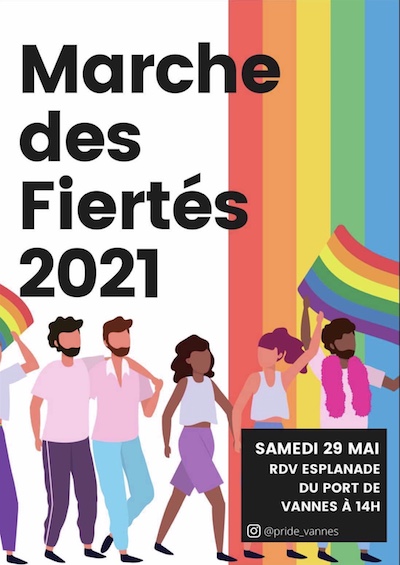 Affiche Marche des Fiertés Vannes 2021