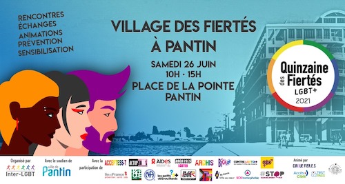 Affiche Village des Fiertés de la Marche des Fiertés LGBT+ de Paris 2021