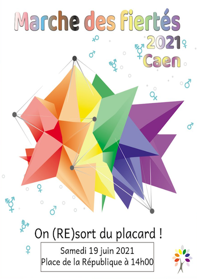 Affiche Marche des Fiertés Caen 2021