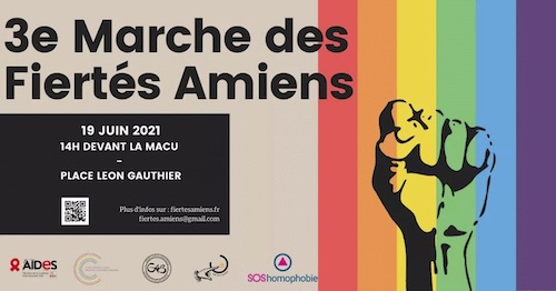 Affiche Marche des Fiertés Amiens 2021