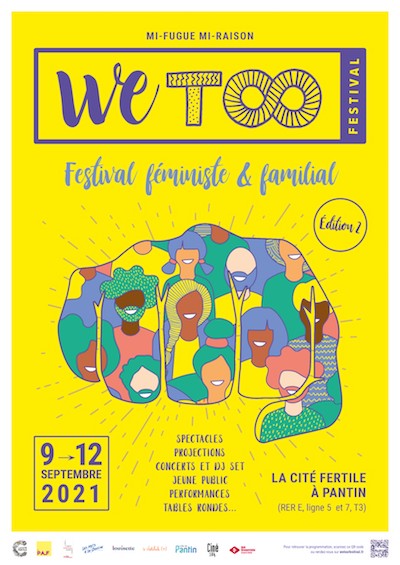 Affiche Wetoo festival féministe et familial à Pantin