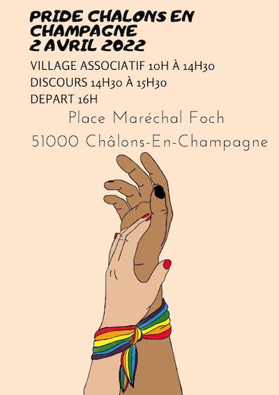 Affiche de la Pride de Chalons-en-Champagne le 02-04-2022