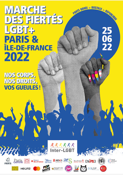 Affiche Marche des Fiertés Paris 2022