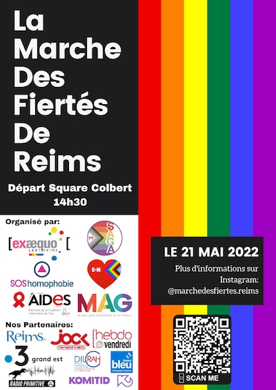 Affiche Marche des Fiertés Reims 2022
