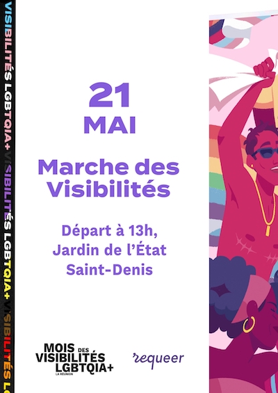 Affiche de la Marche des Visibilités St Denis de la Réunion 2022