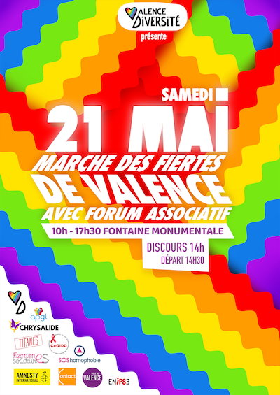 Affiche Marche des Fiertés de Valence 2022