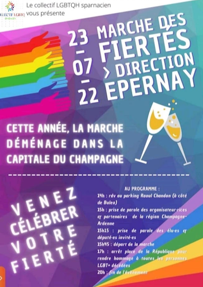 Affiche Marche des Fiertés Epernay 2022