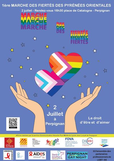 Affiche Marche des Fiertés Perpignan 2022