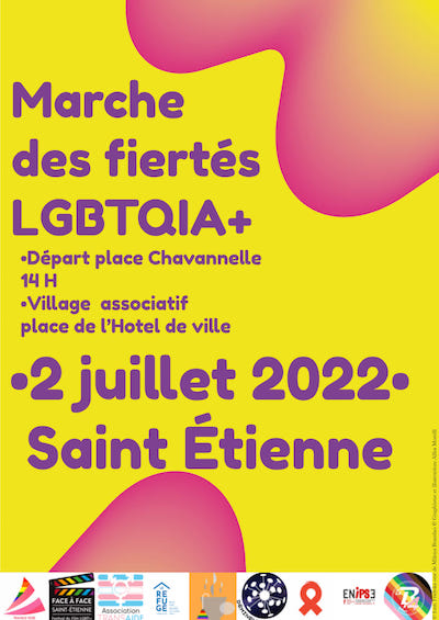 Affiche Marche des Fiertés Saint-Etienne 2022