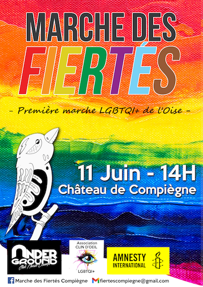 Affiche Marche des Fiertés Compiègne 2022