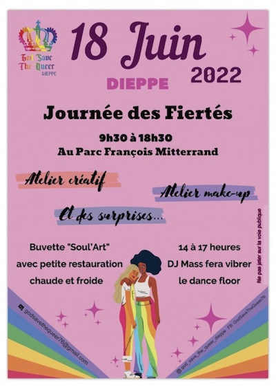 Flyer Journée des Fiertés Dieppe