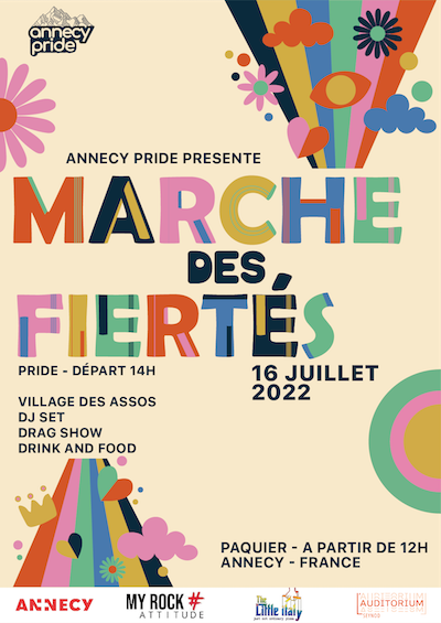 Affiche Marche des Fiertés Annecy 2022