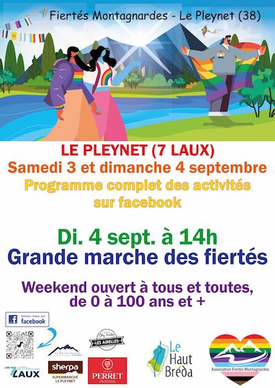 Affiche Marche des Fiertés Montagnardes Le Pleynet 2022