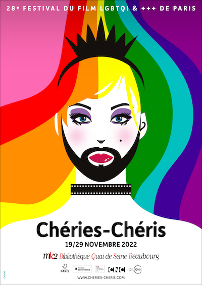 affiche de Chéries-Chéris 28ème Festival de films LGBTQ &+++ de Paris 19 au 29 novembre 2022