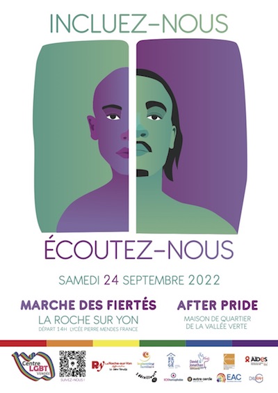 Affiche de la Marche des Fiertés La Roche-sur-Yon 2022