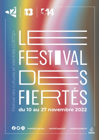 affiche du festival des fiertés Paris 12-13-14 2022
