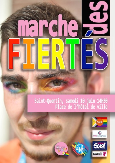 affiche marche des fiertés saint quentin 10/06/2023