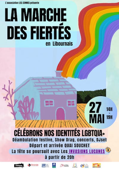 affiche Marche des Fiertés Libourne le 27/05/2023