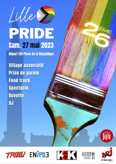 affiche Pride Lille 27/5/2023