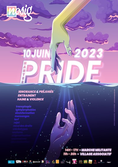 affiche Pride de Nantes 10/6/2023