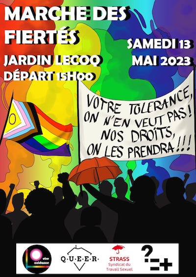 affiche Marche des Fiertés Clermont-Ferrand 13/5/2023