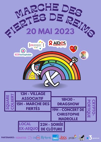 affiche Marche des Fiertés Reims 20/5/2023