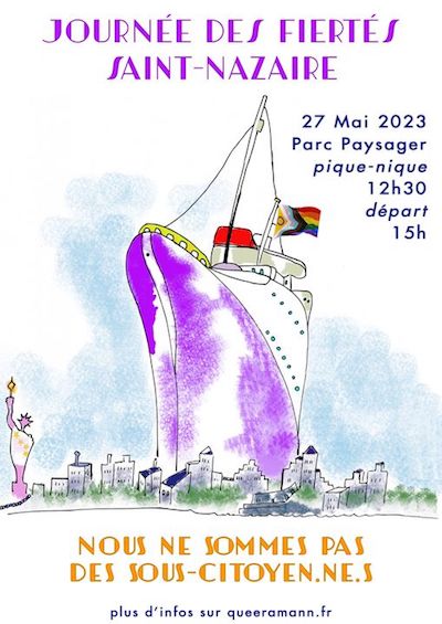 affiche journée des fiertés saint nazaire 2023