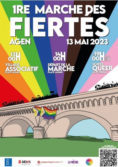 affiche Marche des Fiertés Agen 13/5/2023