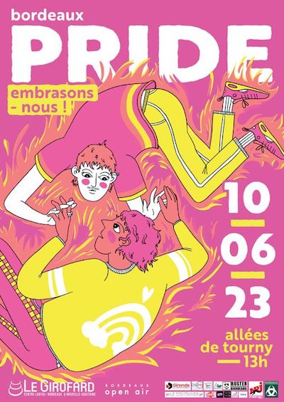 affiche Pride Bordeaux 10/6/23