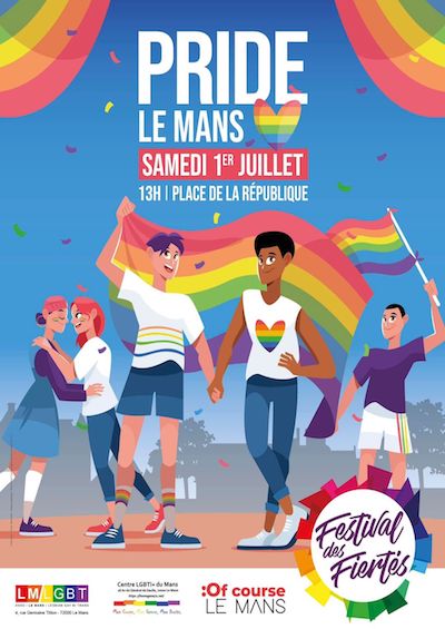 affiche Pride Le Mans 1/7/23