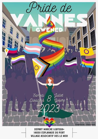 affiche Pride de Vannes 8/7/2023