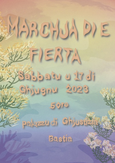 affiche Marche des Fiertés Bastia 17/6/23