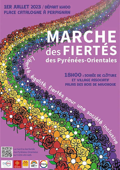 affiche marche des fiertés Perpignant 2023