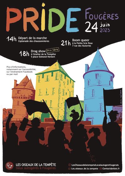 affiche Pride Fougères 24/6/2023