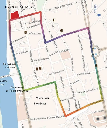 itinéraire Marche des Fiertes LGBTI Tours 2023
