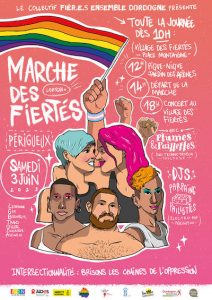 affiche marche des fiertés périgueux 3/6/2023