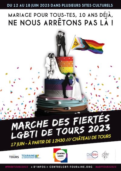 affiche Marche des Fiertés Tours 17/6/2023