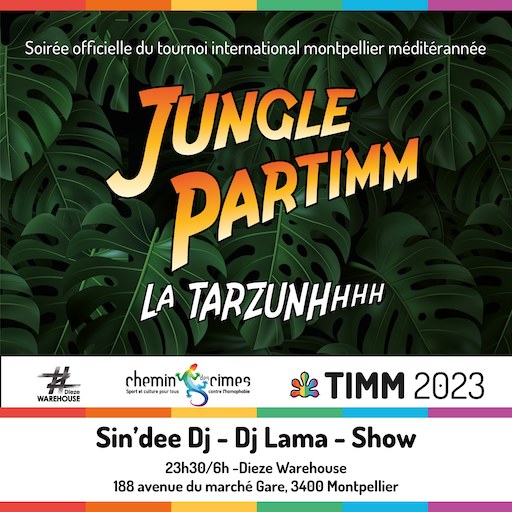 affiche soirée Jungle Partimm 26/8/2023 Montpellier