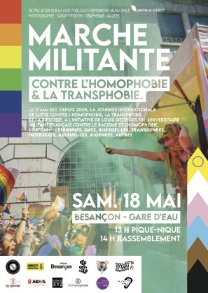 affiche marche militante Besançon 18/5/2024