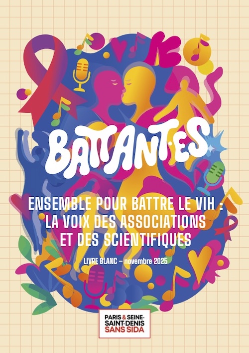 couverturee du livre blanc "Battant•es - Ensemble pour battre le VIH la voix des associations et des scientifiques3
